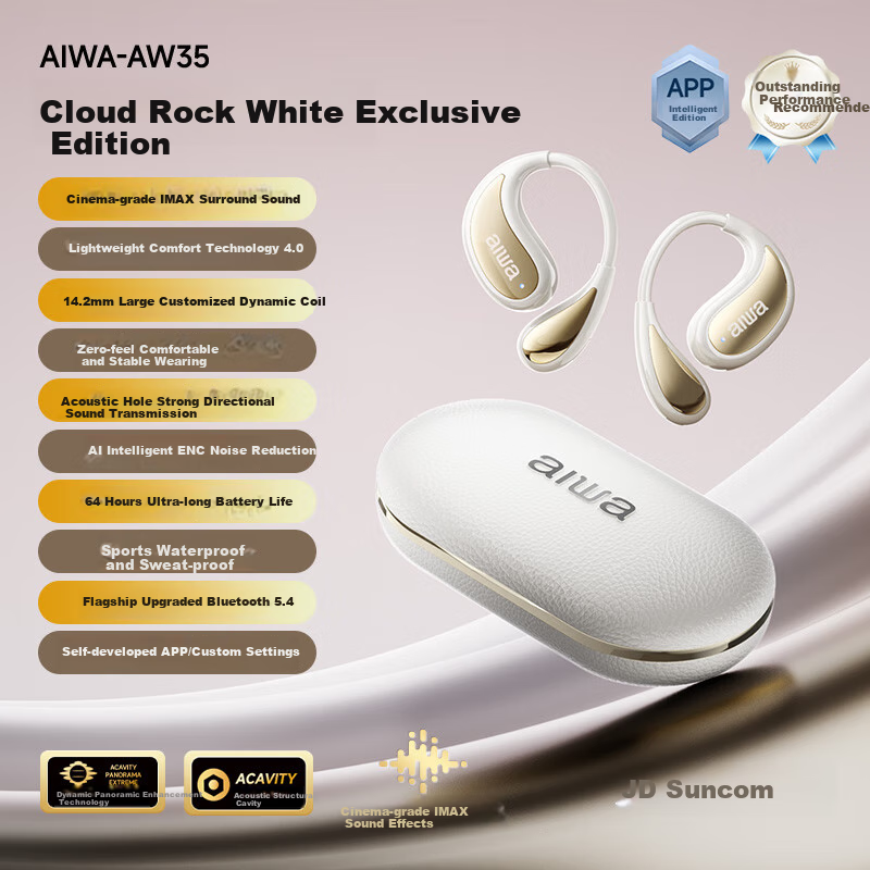 Aiwa Aw35 Luxury Bluetooth Ear-Hook Headphones