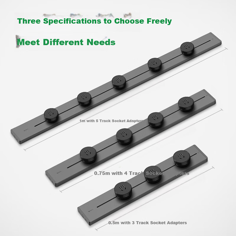 BULL Track Socket - Movable Wall-Mounted Power Strip