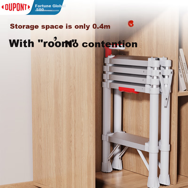 DU PONT Xiaoyun Folding Ladder - 5-Step Telescopic Home Ladder
