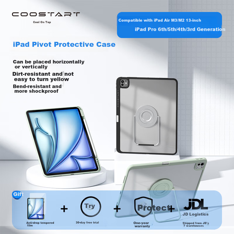 COOLSTART iPad 11th Gen 2025 A16 & 10th Gen Pivot Case