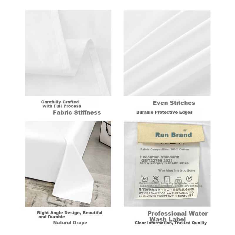 Ranpai Pure Cotton Bed Sheet - Hotel White