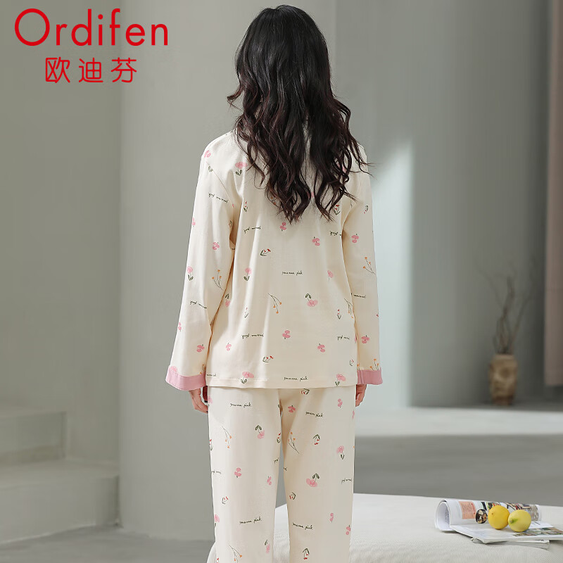 Ordifen Women's Cotton Pajama Set - Spring/Autumn 2026