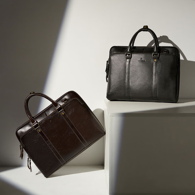 Shanye Genuine Leather Business Briefcase for Men