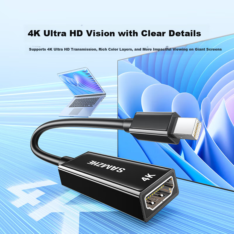 SAMZHE Mini DP to HDMI Converter 4K