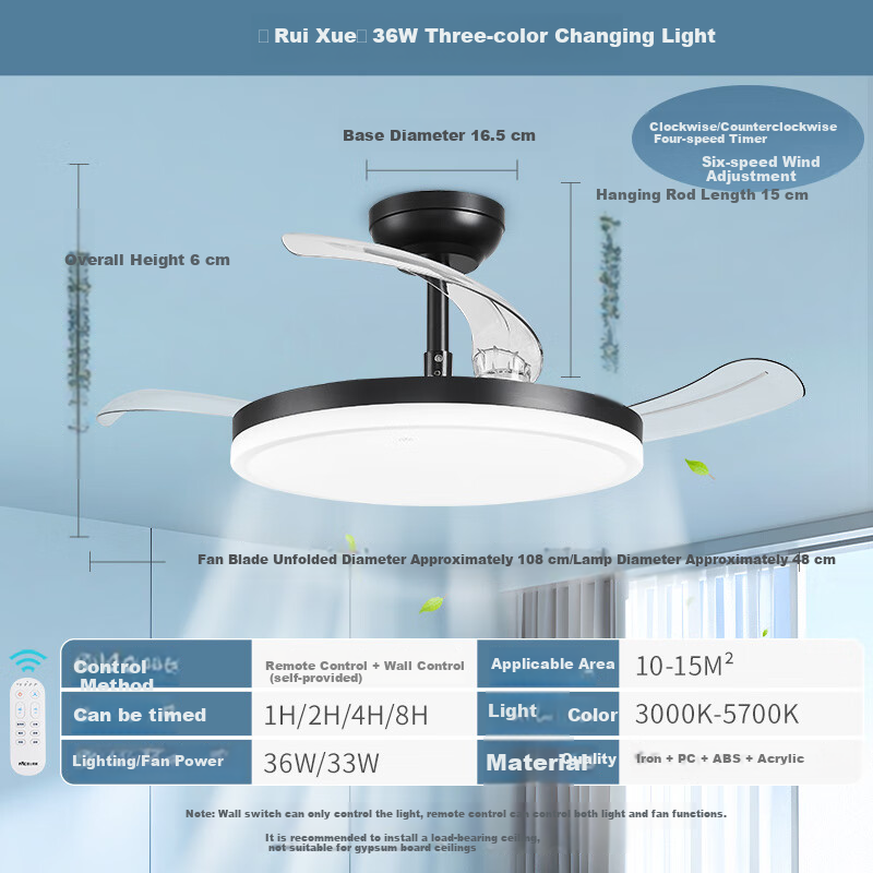 NVC 42-Inch Smart LED Ceiling Fan Light