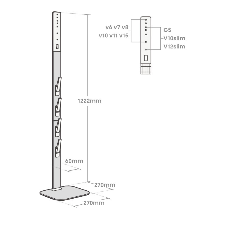 Brateck North Arc Slim Vacuum Stand for Dyson