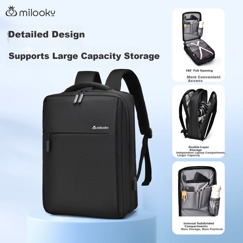 Milooky Business Laptop Backpack for Men