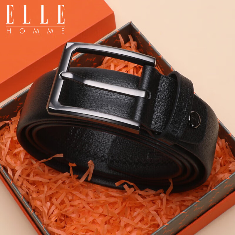 ELLE HOMME Men's Belt - Top-Grain Leather