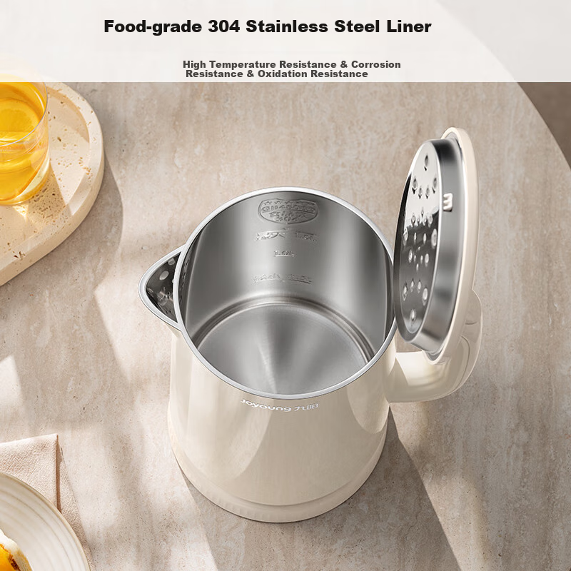 Joyoung Electric Kettle with Double-Layer 304 Stainless Steel Body