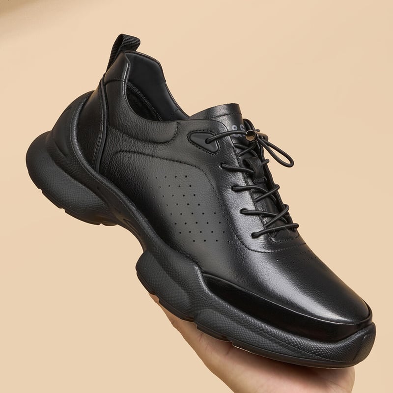 St&Sat Men's Casual Leather Running Shoes
