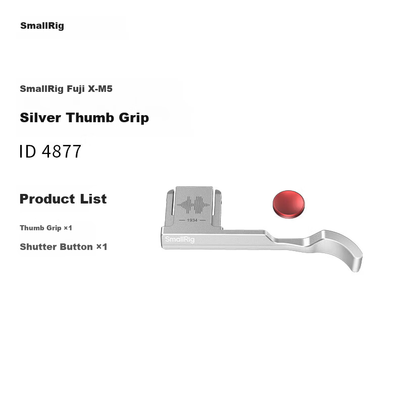 SmallRig 4892 Fuji X-M5 L-Shaped Grip with Leather Thumb Grip