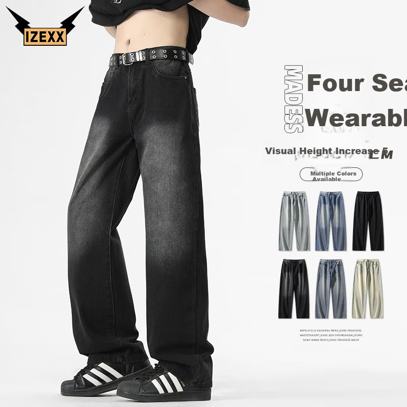 IZEXX Vintage Men's Black & Gray Jeans