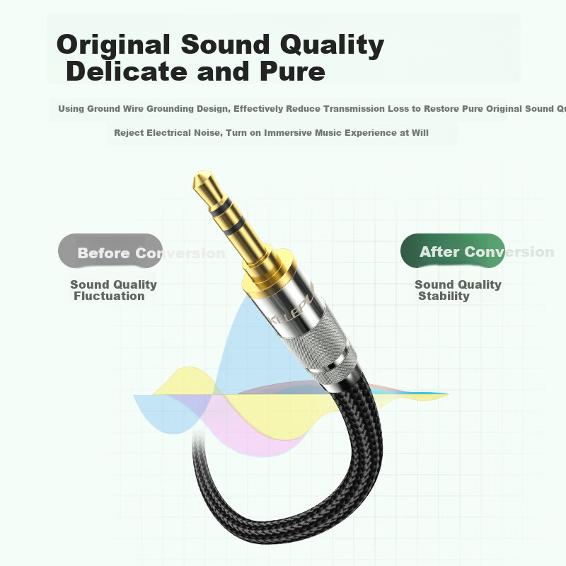 KELEPU 3.5mm Male to Male Audio Cable 8m