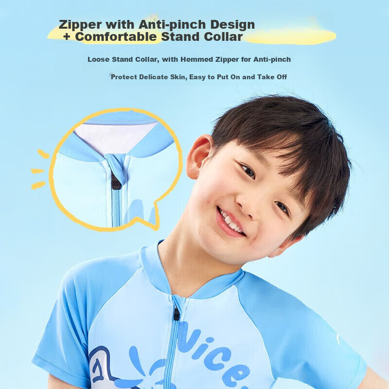 LI-NING Kids' Fashionable One-Piece Swimsuit