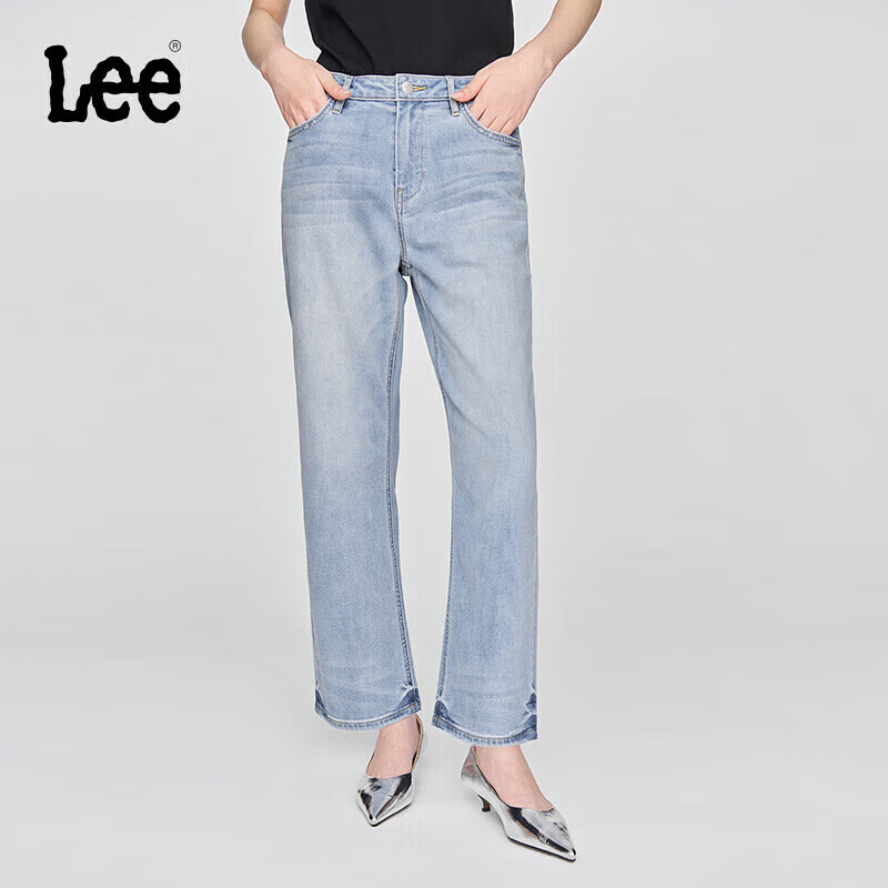 Lee Cool Pants 25 New Comfortable Straight-Leg Light Blue Women's Cooling Denim Jeans Trendy