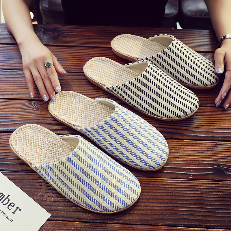 Hengyuanxiang Linen Slippers for Men