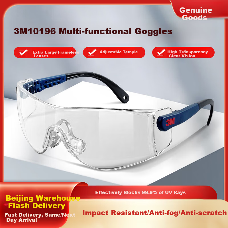 3M 10196 Safety Goggles - Windproof & Impact Resistant
