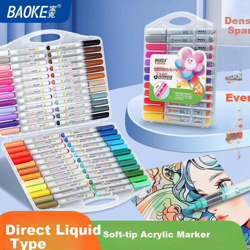 BAOKE 36-Color Acrylic Markers