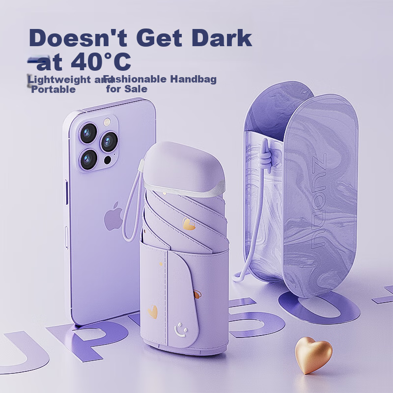 ZUODU Card Sun Umbrella - UV Protection & Dual-Use for Sun and Rain