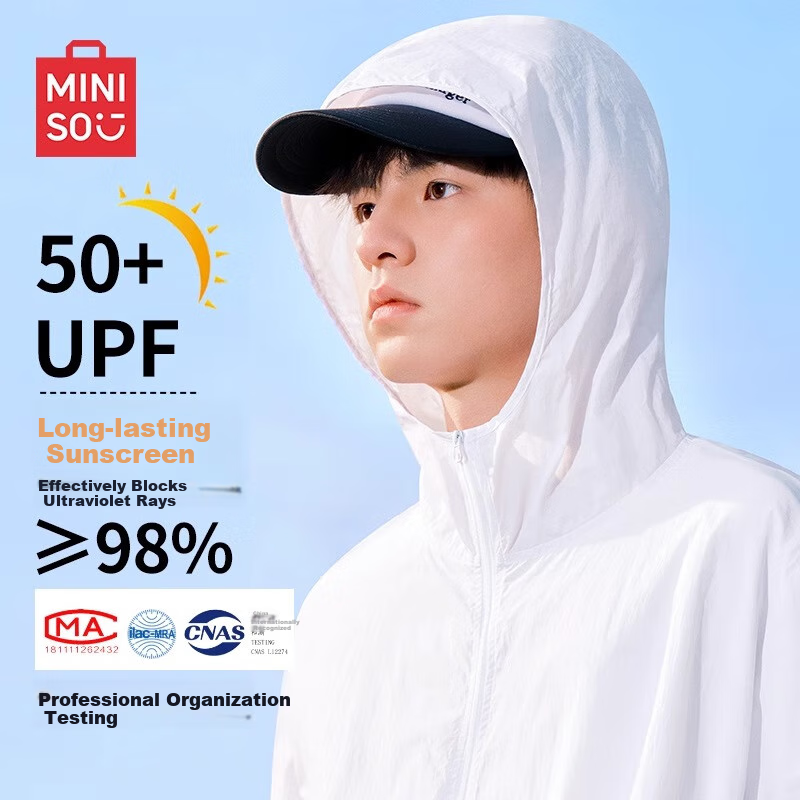 MINISO Men's UPF50+ Ice Silk Sun Protection Shirt