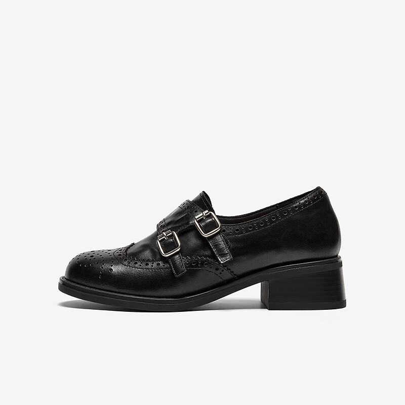 Bata Women's Loafers Chunky Heel Black 2025