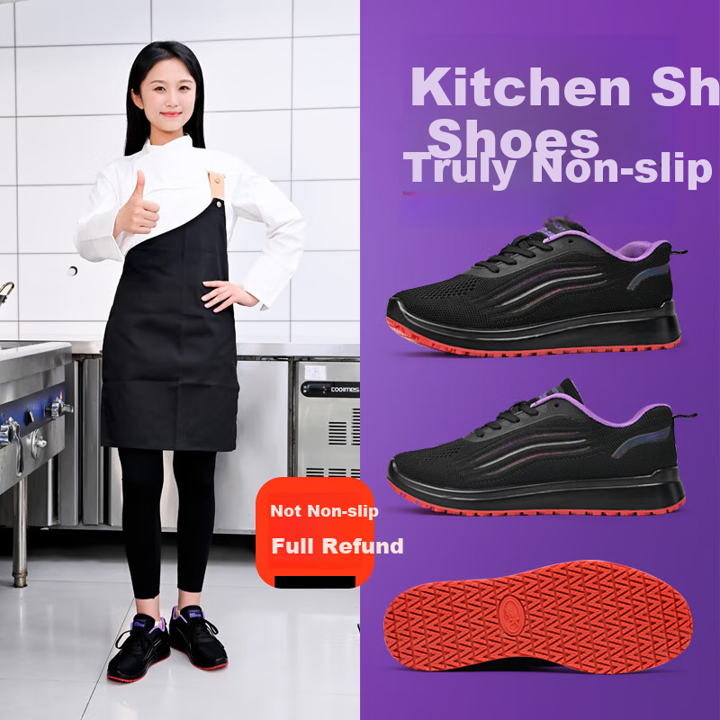 Chudun Women's Non-Slip Chef Shoes