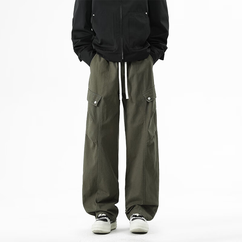 IZEXX Pure Cotton Casual Pants - Army Green