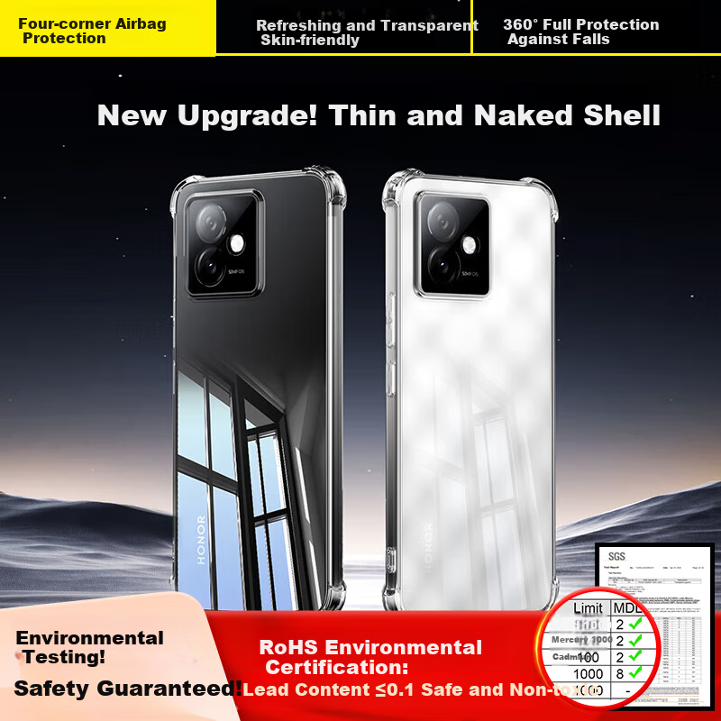 BIAZE Transparent Case for Honor X60GT with Airbag Protection