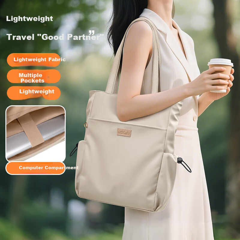 GOLF Women's Apricot Shoulder Bag - Large Capacity Canvas Handbag