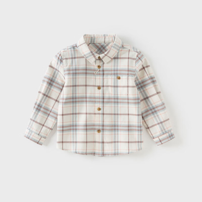 DAVE & BELLA Boys' Plaid Dress Shirt