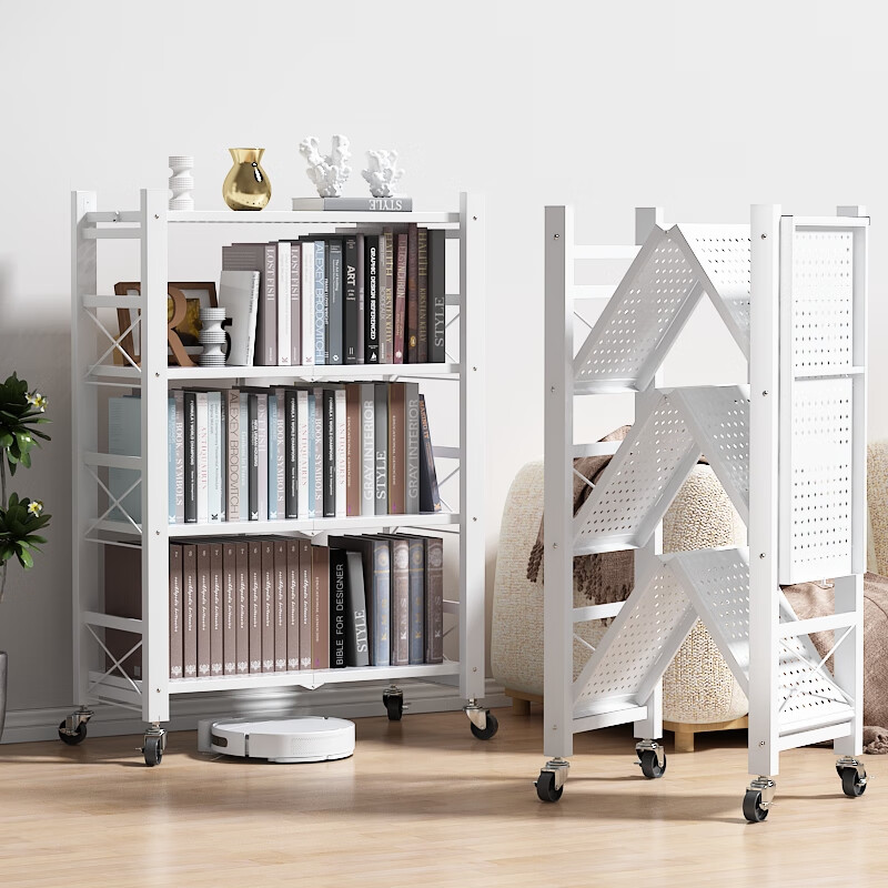 Anerya Movable Bookshelf with Wheels