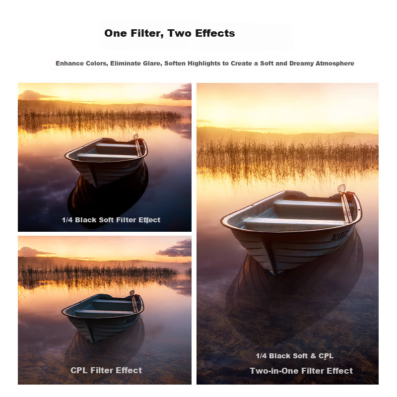 NEEWER CPL & 1/4 Black Soft Filter