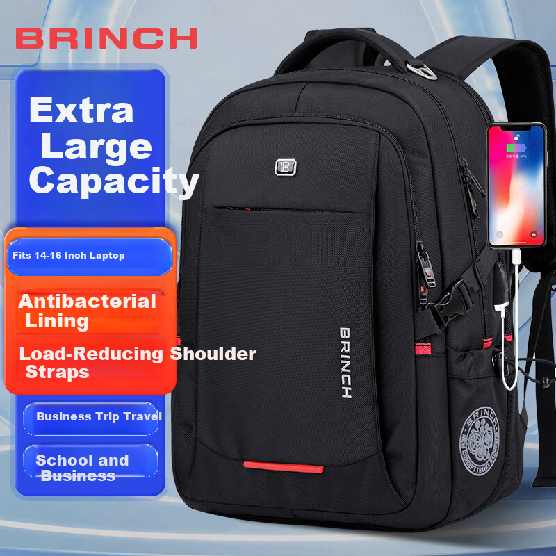 BRINCH Men's Business Laptop Backpack 14-16 Inch