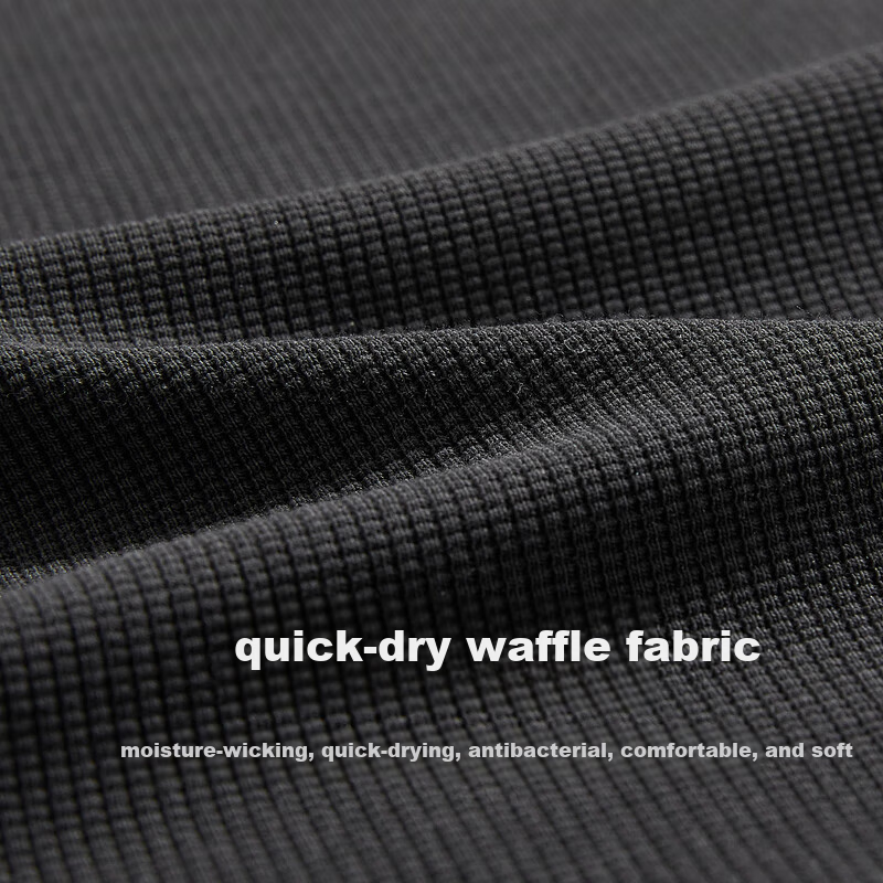 CABBEEN Quick-Dry Waffle T-Shirt for Men