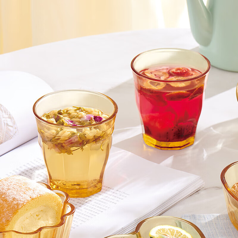 VISIONS Belle Amber Glassware Set of 4
