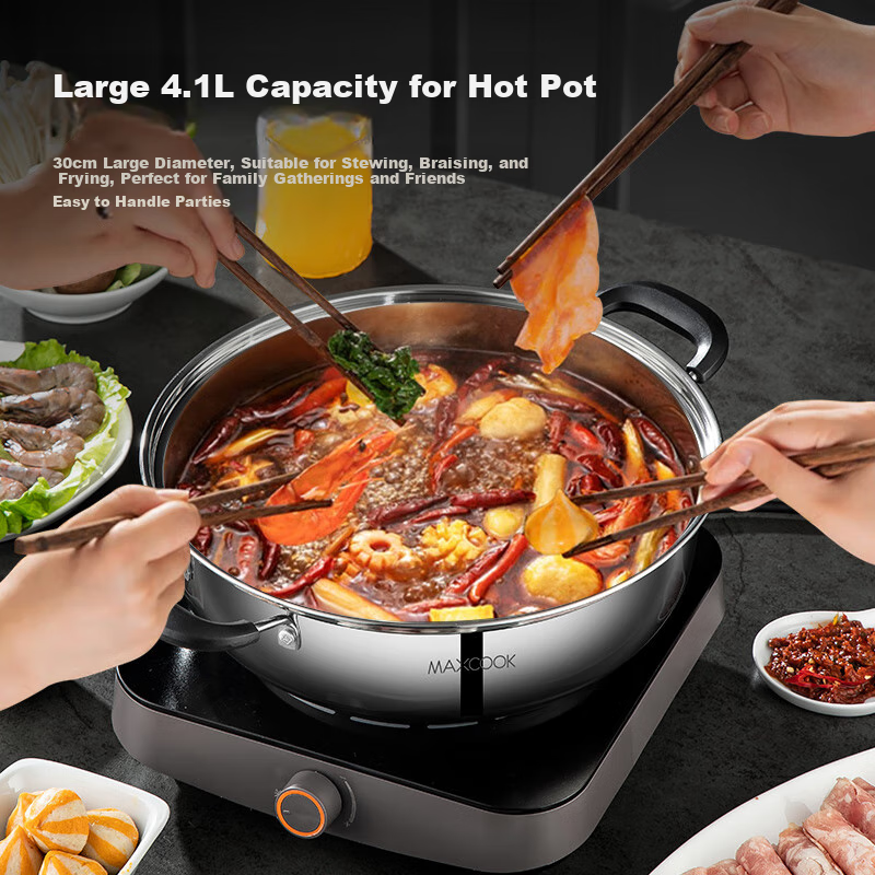 Maxcook 304 Stainless Steel Hot Pot 28cm