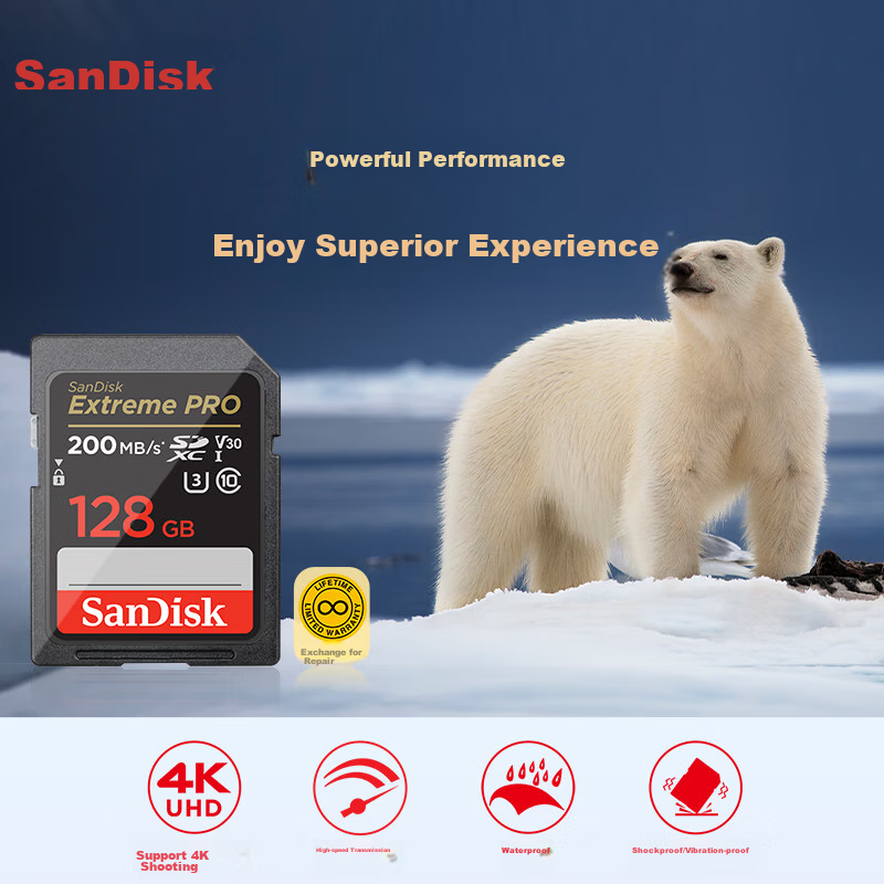SanDisk 16GB SD Memory Card C10 Extreme High-Speed Edition