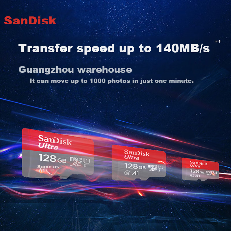 SanDisk 128GB TF Memory Card A2 U3 V30 4K Gaming