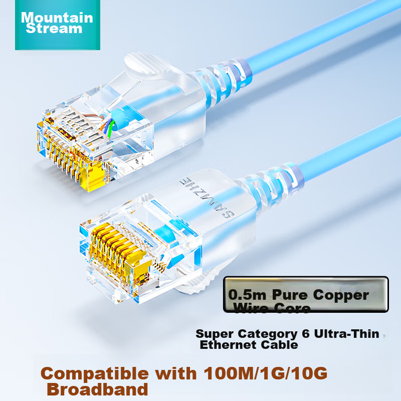 SAMZHE CAT6 Flat Ethernet Cable - Pure Copper