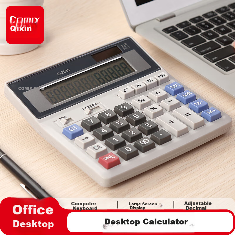 COMIX Dual Power Large Screen Calculator