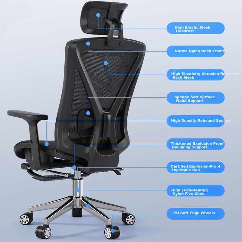 BECAUSES Ergonomic Computer Chair 0615A Black