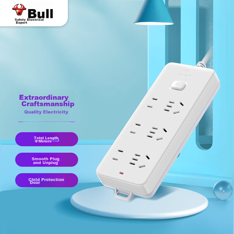 BULL Power Strip GN-607 with 4 Outlets