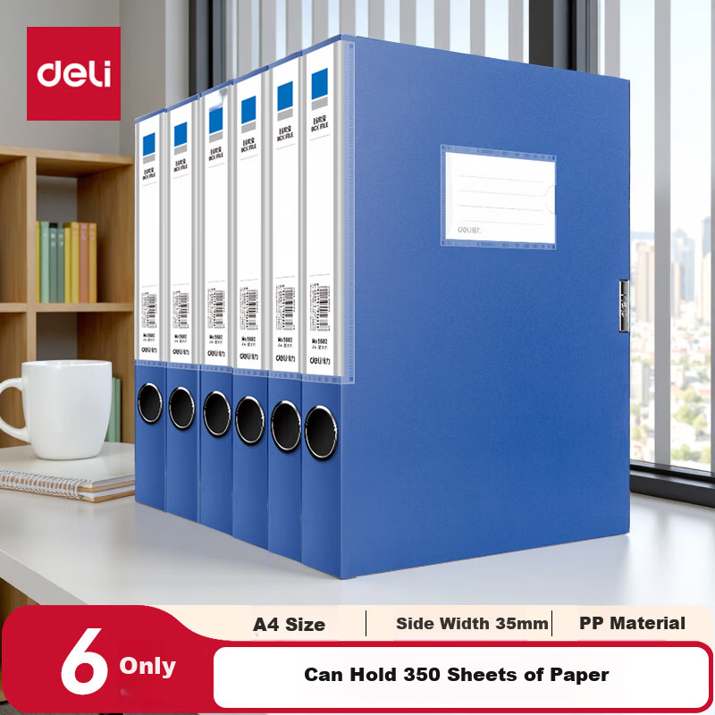 Deli 25mm A4 Plastic File Box