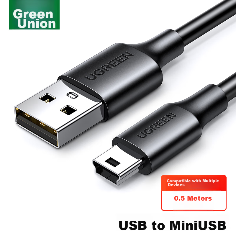 UGREEN USB 2.0 to Mini USB Data Cable for Tablets & Cameras