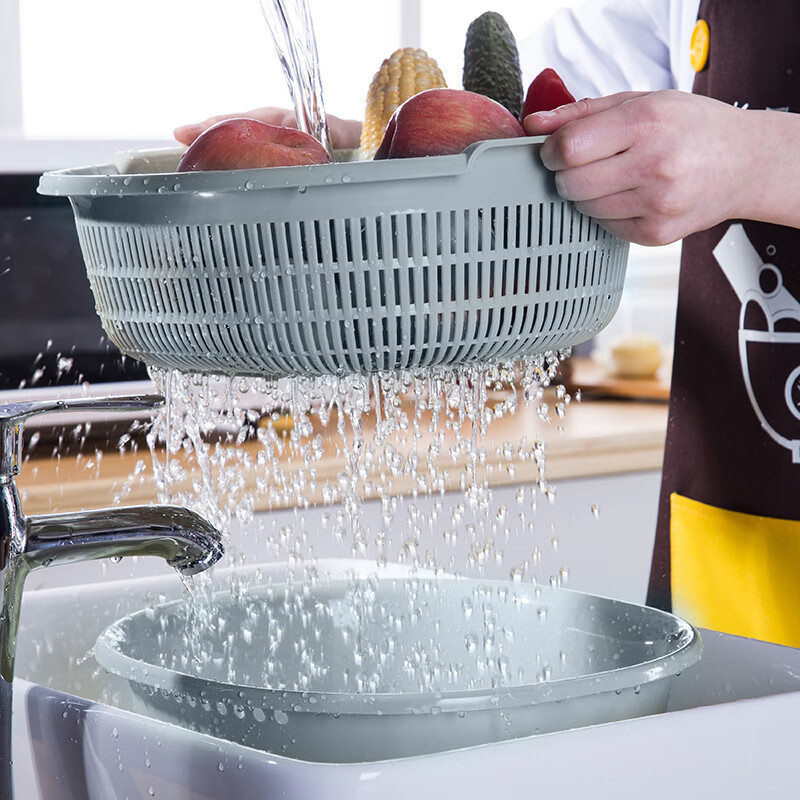 Quanshi Double-Layer Large Draining Basket