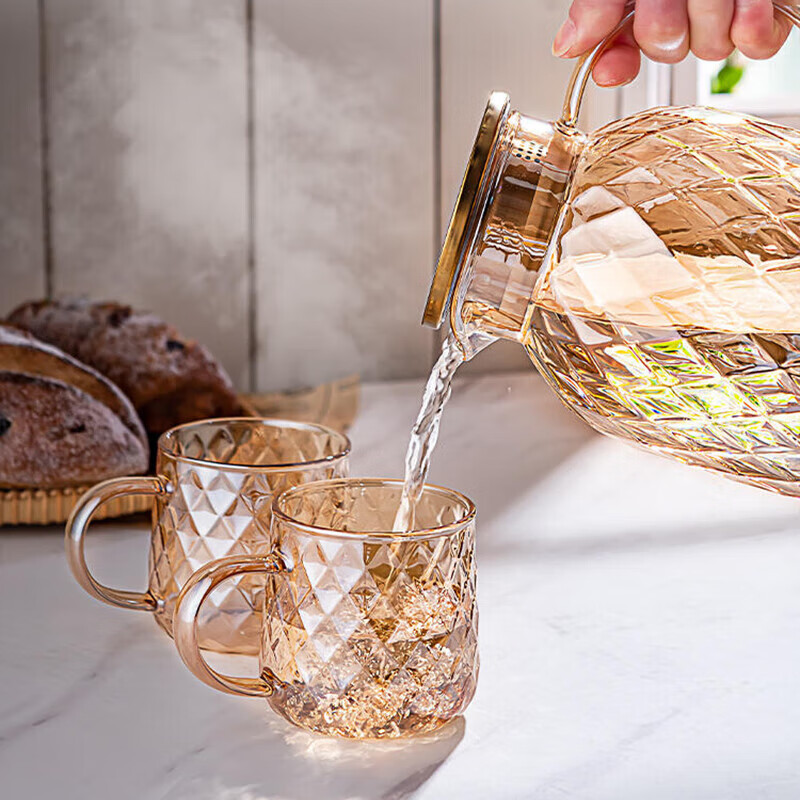 Myhobby Luxury Heat-Resistant Borosilicate Glass Pitcher