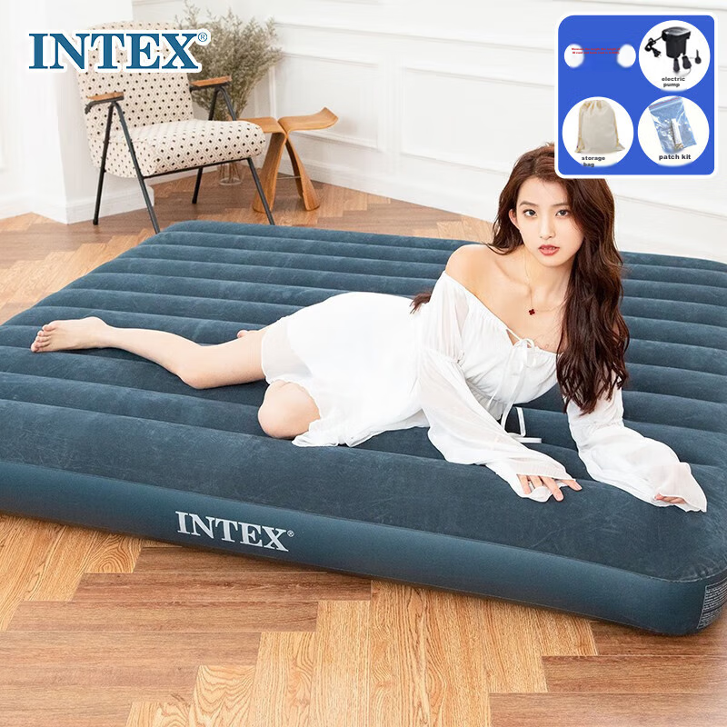 INTEX Double-Sized Inflatable Sleeping Mattress