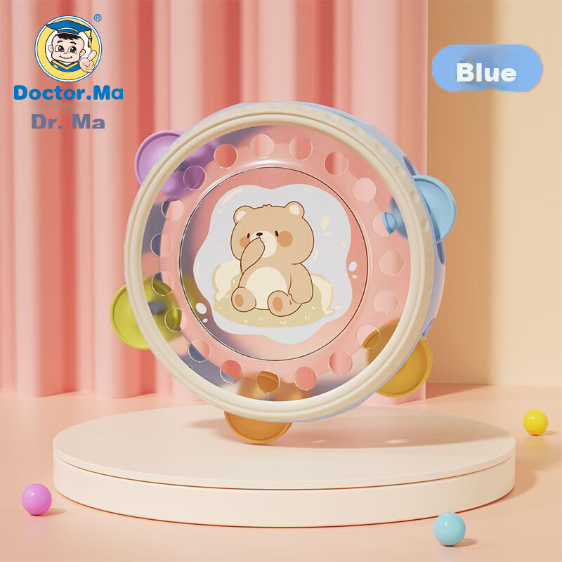DOCTOR MA Cartoon Rattle Hand Drum for Babies