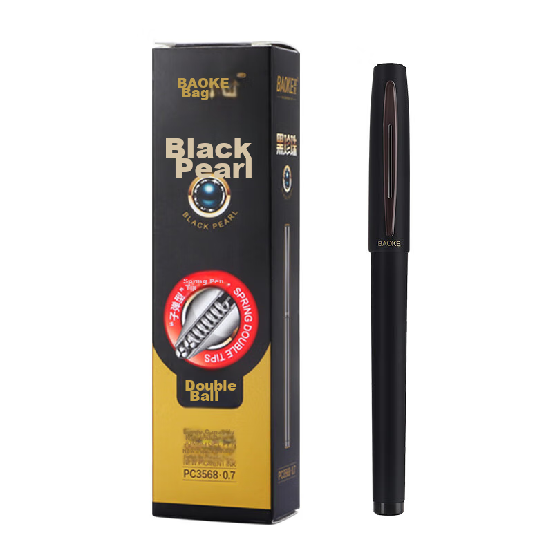 BAOKE PC3568 0.7mm Large Capacity Gel Pen - 6-Pack Black