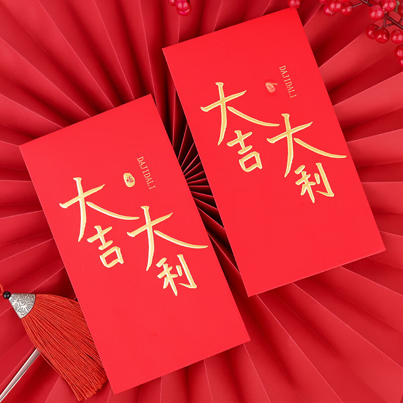 BOJIAO 2024 New Year Red Envelopes Pack of 10